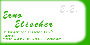 erno elischer business card